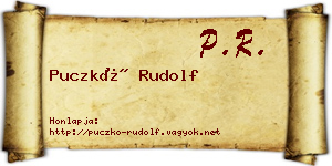 Puczkó Rudolf névjegykártya